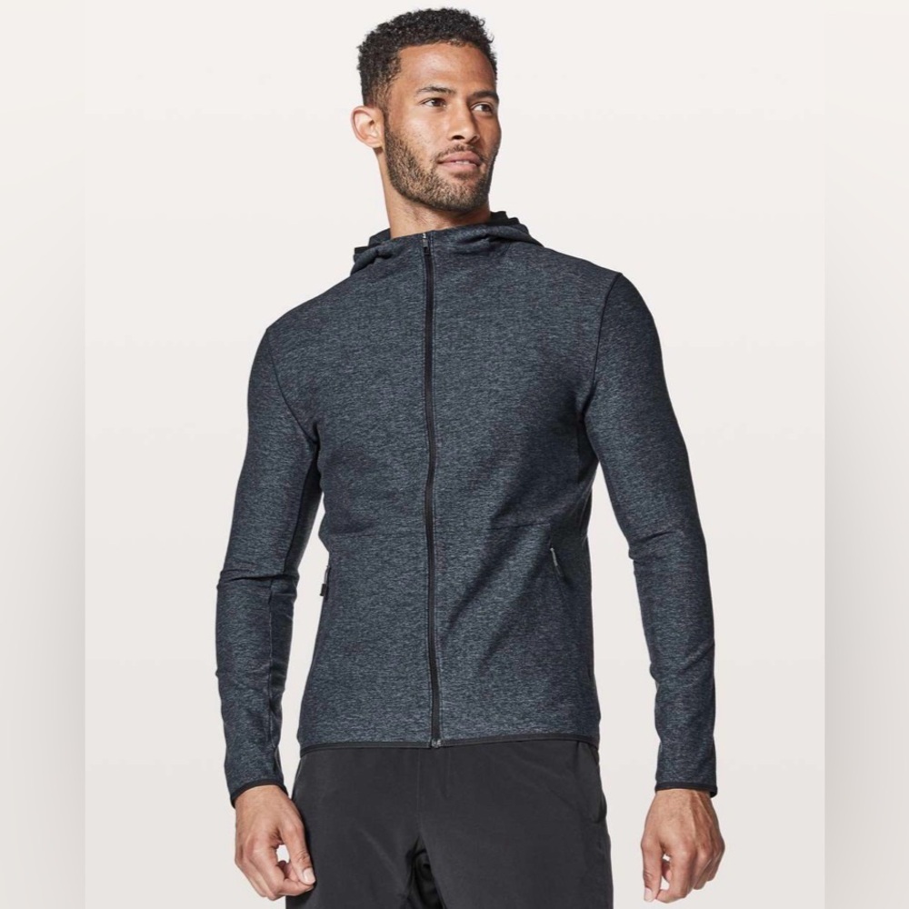 Lululemon Surge Warm Full Zip Heathered Nocturnal Teal Black Sz. XXL